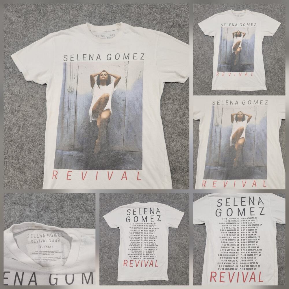 Selena Gomez Revival Tour Womens XS 2016 Official Authentic Concert T‎ Shirt